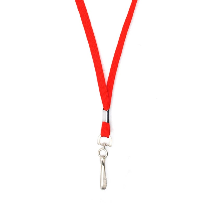 Beebel Lanyard 50PCS Lanyards with Swivel Hook clips for ID Name Badge Holder (Red) - Image 2